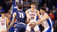 Watch what Florida basketball's Olivier Rioux had to say after he set an NCAA record