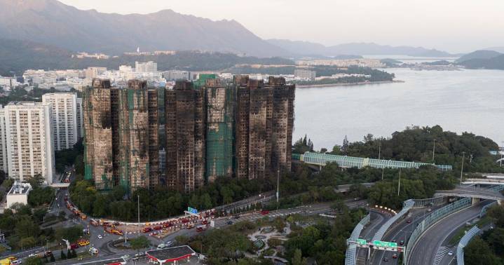 Death toll rises to 128 in Hong Kong residential fire as 8 more arrested over towers' renovation