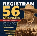 Registran 56 asesinatos de actores políticos en lo que va de 2025; siete son alcaldes, entre ellos Carlos Manzo