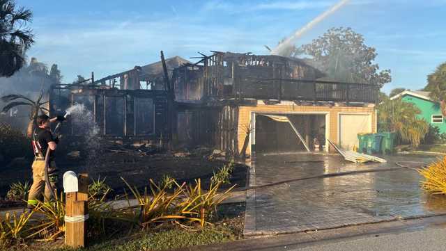Indialantic house nearly destroyed in fire on Monday