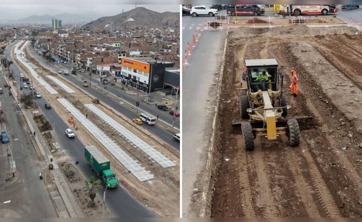Así avanza la primera etapa del nuevo corredor vial del Metropolitano en Vía Expresa Norte: obra llega al 30%