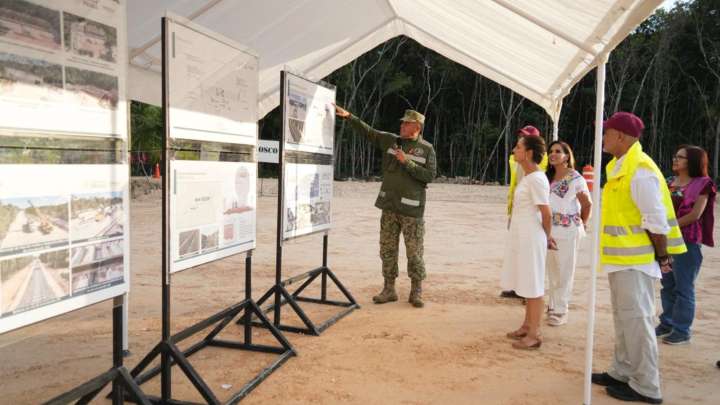Sheinbaum Supervisa Avance del Tren Maya de Carga en Quintana Roo y Yucatán