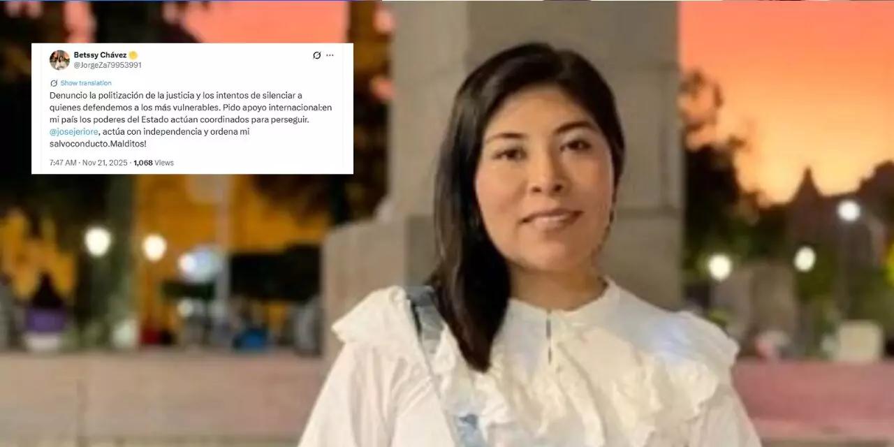 Perú ordena captura nacional e internacional de Betssy Chávez; la ex primera ministra resiste desde la Embajada de México