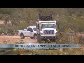 Homeless encampment get cleaned up for new bike park