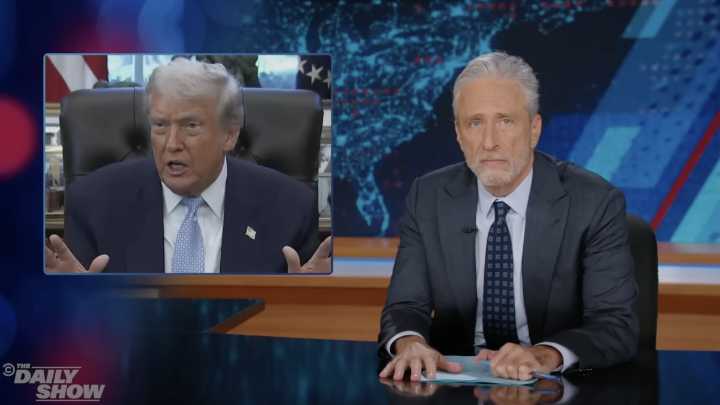 Jon Stewart has a blunt response to Trump saying we have nothing to do with Epstein
