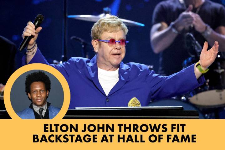 Elton John throws fit at 2025 Rock & Roll Hall of Fame