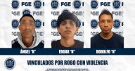 Tres sujetos enfrentan proceso por diversos robos con violencia