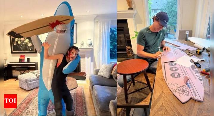 Justin Trudeau dresses as Katy Perry’s ‘Left Shark’ for Halloween, sparking romance buzz