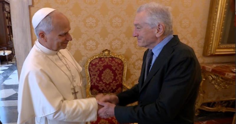 Pope Welcomes Robert De Niro to the Vatican