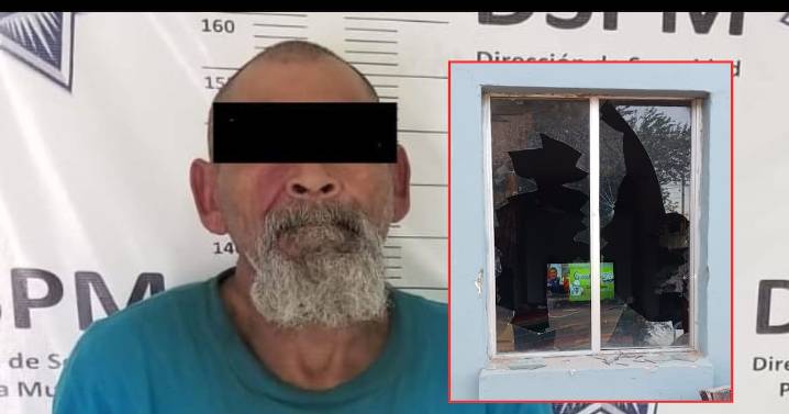 Adulto mayor daña la casa de su excuñado; es detenido