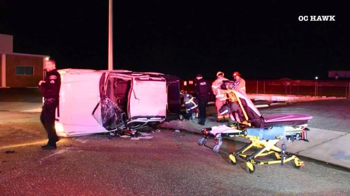 7 teens hospitalized after rollover crash in Fullerton; teen driver tested for DUI