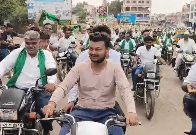 Sugarcane farmers in Belagavi hold massive bike rally seeking MSP...