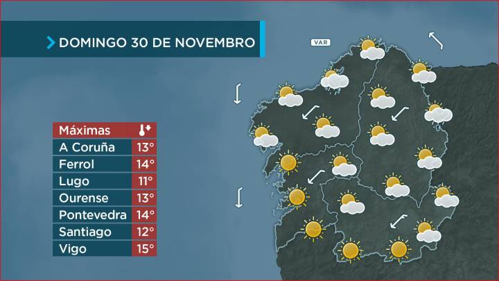 Derradeira xornada de novembro luminosa pero moi fresca