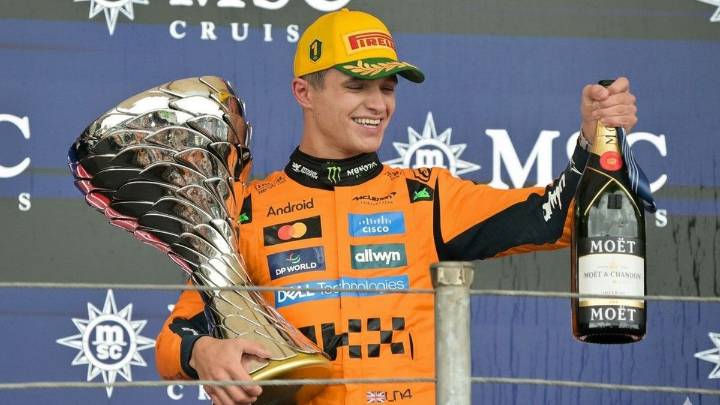 Norris refuerza liderato al ganar en Brasil