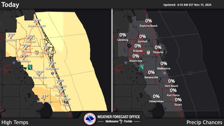 Calm Saturday morning with warmer temperatures and light wind