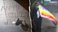 NYPD seeks Pride-flag-carrying suspect who vandalized 3 churches with graffiti