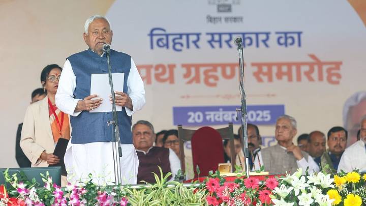 Nitish Kumar Takes Oath As Bihar Chief Minister For Record 10th Time