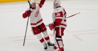 James van Riemsdyk's shootout goal lifts Red Wings over Sharks 3