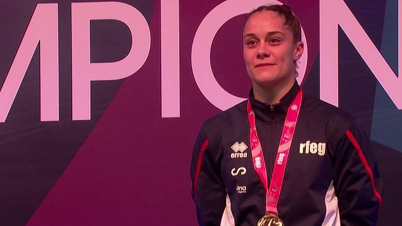 Melania Rodríguez logra el oro en doble mini tramp en el Mundial de trampolín