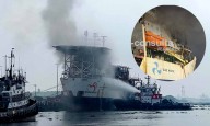 Incendio de buque petrolero paraliza operaciones marítimas en puerto de Veracruz