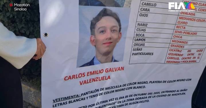 Un mes sin Carlos Emilio: 4 cateos, videos y cero pistas del joven desaparecido en Mazatlán