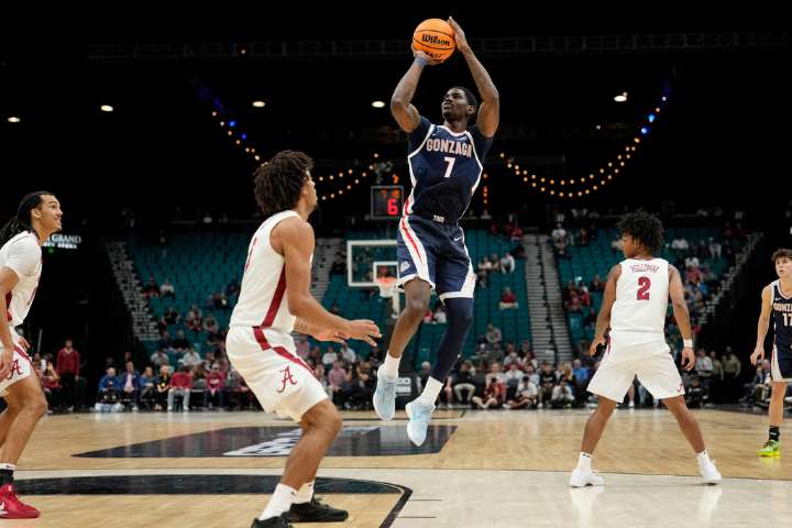No. 12 Gonzaga tops No. 8 Alabama 95