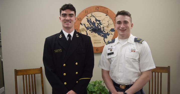 Gilford grads share military academy experience with local students during Hometown Visit