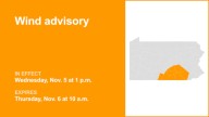 Wind advisory affecting South Central Pa. Wednesday and Thursday