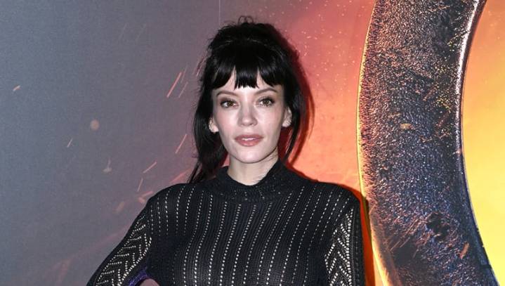 Lily Allen Wears Fully Sheer Dress for a West End Night Out at ‘Hunger Games’ Opening | Lily Allen, Sheer 