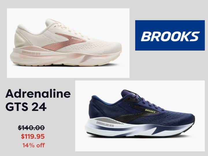 Brooks Adrenaline GTS 24 on sale now: Save $20 on popular running shoes today