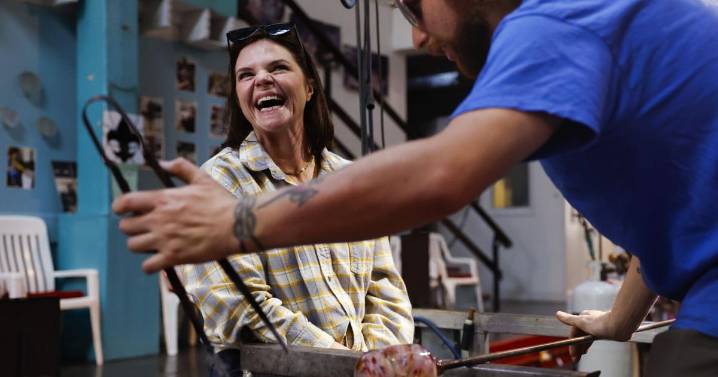 New Orleans glassblowers teach doctors, health care workers to make glass hearts, cups and ornaments