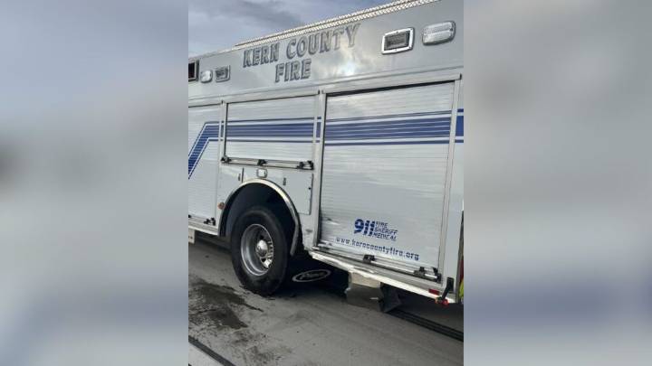 Kern County Fire Engine Struck in Mojave Crash, One Person Hospitalized