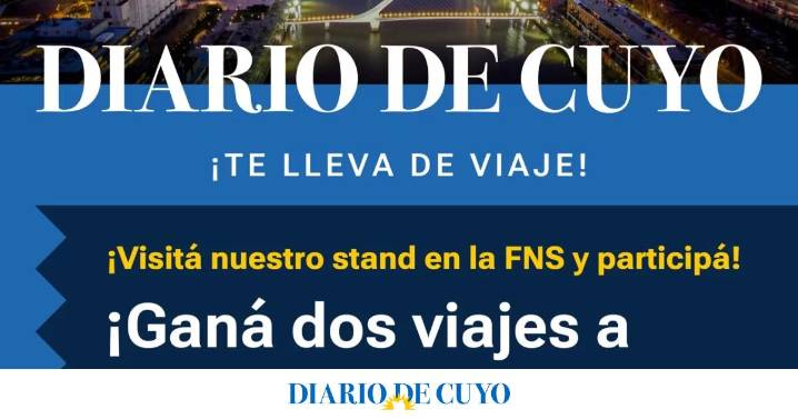 Acercate al stand de DIARIO DE CUYO y participá del sorteo por dos viajes a Buenos Aires para vos y un acompañante