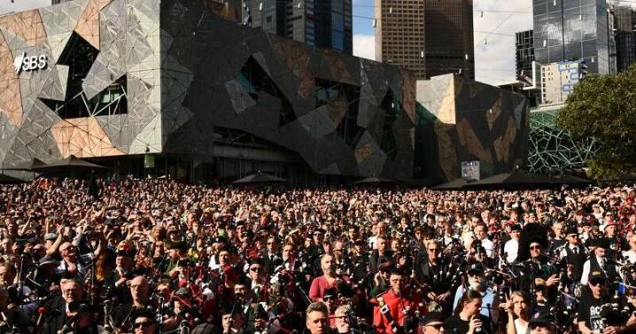Pipers have world record in the bag with AC/DC tribute