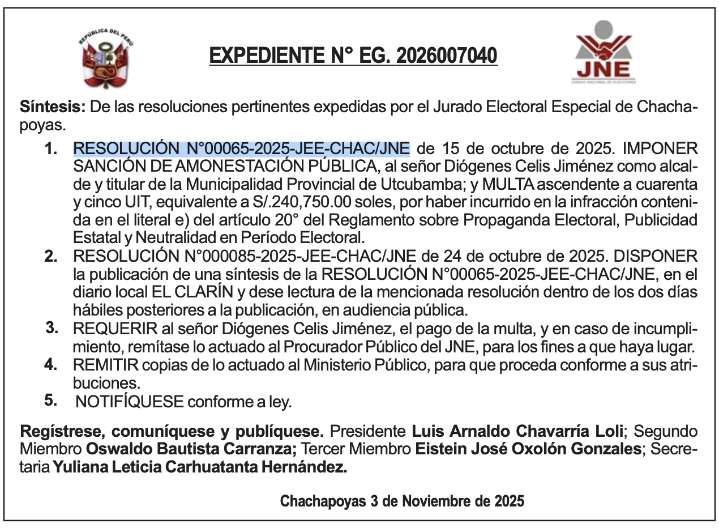 RESOLUCIÓN N°00065-2025