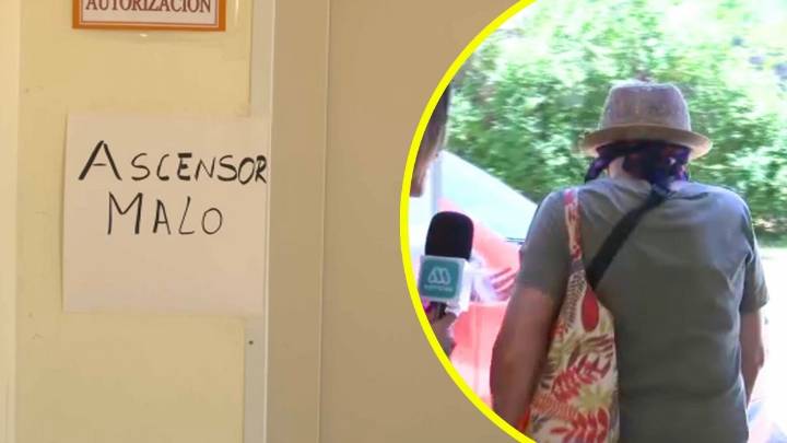 Video del momento en que adulta mayor logra salir de ascensor en el que quedó atrapada en local de votación