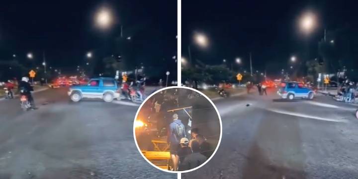Se conocieron videos del momento exacto en que el conductor arrolló a un motociclista antes de ser linchado en Bogotá