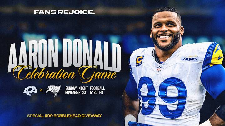 Aaron Donald Celebration Game: Sunday, November 23