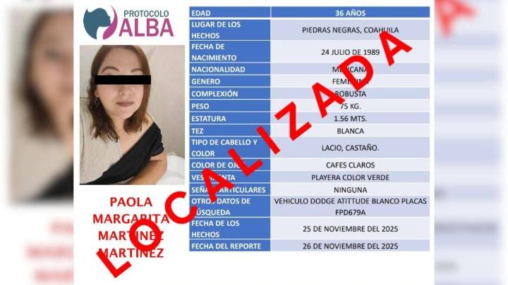 Localizan a nigropetense reportada como desaparecida tras rastreo de su vehículo en Saltillo