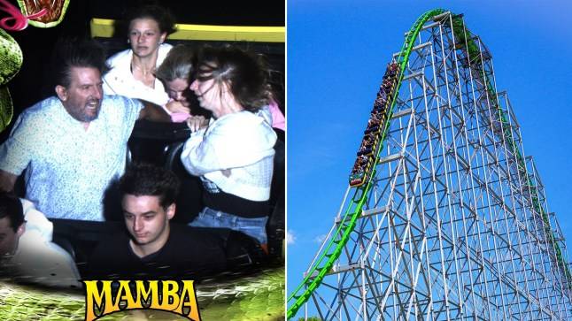 Coaster camera caught riders’ terror after seat belt ‘failed’ with 208ft drop