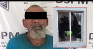 Adulto mayor daña la casa de su excuñado; es detenido
