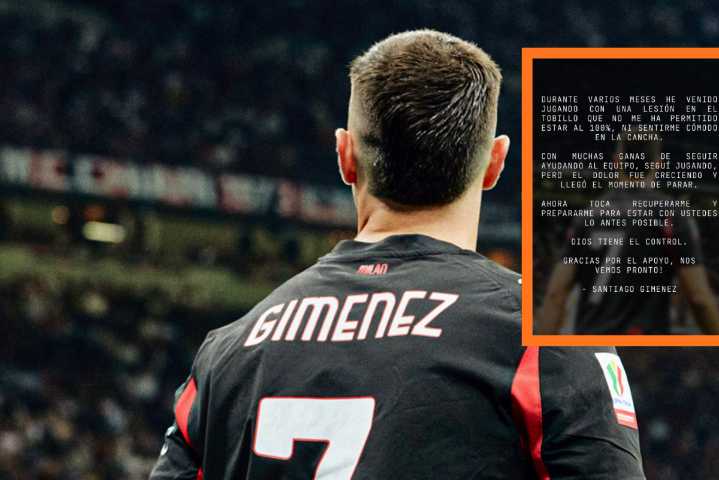 ‘Llegó el momento de parar’: Santiago Giménez revela que jugó lesionado y anuncia pausa para recuperarse