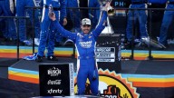 Kyle Larson wins second NASCAR championship, denying Denny Hamlin in overtime