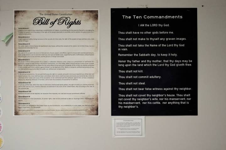 Beliefs clash among students, parents and teachers as the Ten Commandments go up in Texas classrooms