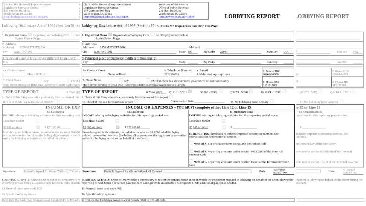 Disclosures to US Senate claim lobbyists with links to Pakistan also hired for RSS; organisation denies