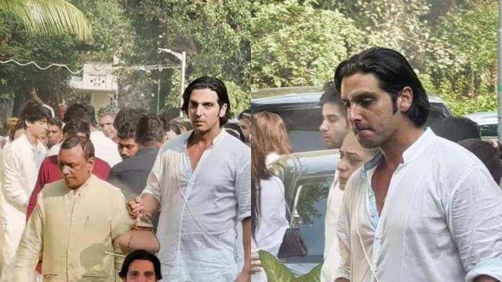 Zayed Khan Breaks Down At Mother Zarine Khan’s Last Rites