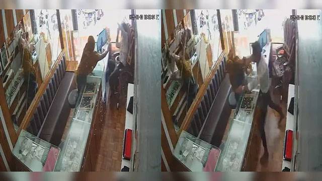 Woman’s robbery attempt foiled, thrashed by shopkeeper in Ahmedabad