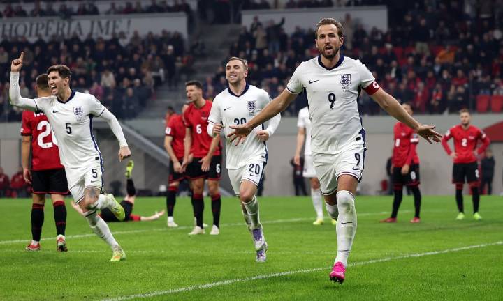 Albania 0-2 England: Harry Kane at the double as Three Lions complete unbeaten qualifying campaign