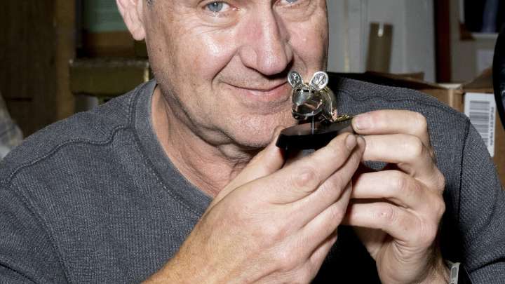 This artist designs intricate suits of armor. The intended wearer? A humble mouse