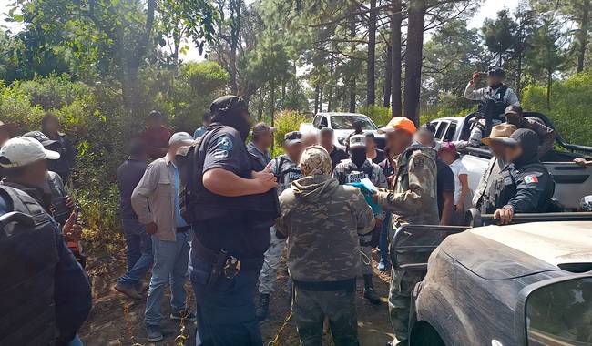 Detienen a cinco personas en operativo conjunto contra cacería ilegal, en Parque Nacional “El Tepozteco”, Morelos, dentro del Bosque de Agua